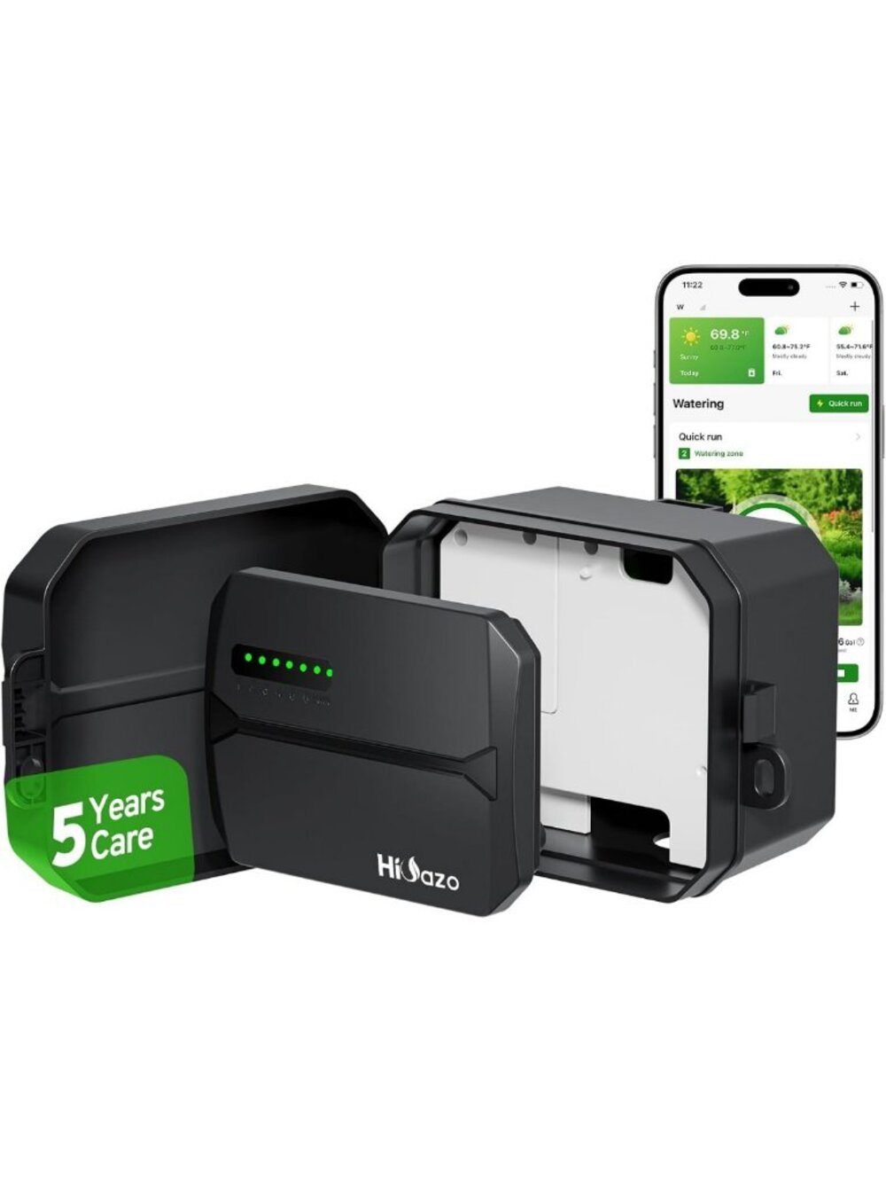 Smart WiFi Sprinkler Controller - 6 Zones, App Control, Water-Saving Features